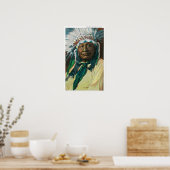 Ein indischer ChefportraitColorado Poster (Küche)