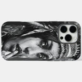 Ein indischer Mädchenkrieger mit lebhaften Federn Case-Mate iPhone Hülle (Rückseite (Horizontal))