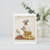 Ein indischer Schlangenbeschwörer mit einer Kobra, Postkarte (Stehend Vorderseite)