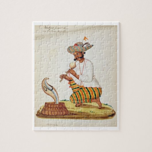 Ein indischer Schlangenbeschwörer mit einer Kobra, Puzzle (Vertikal)