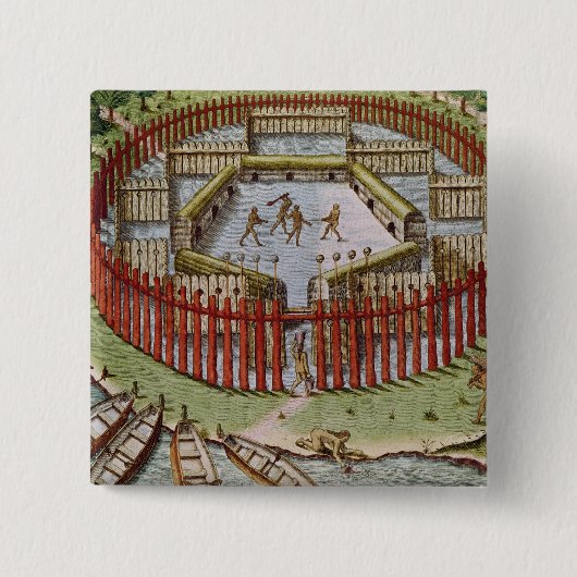 Ein indisches Dorf Button (Vorderseite)