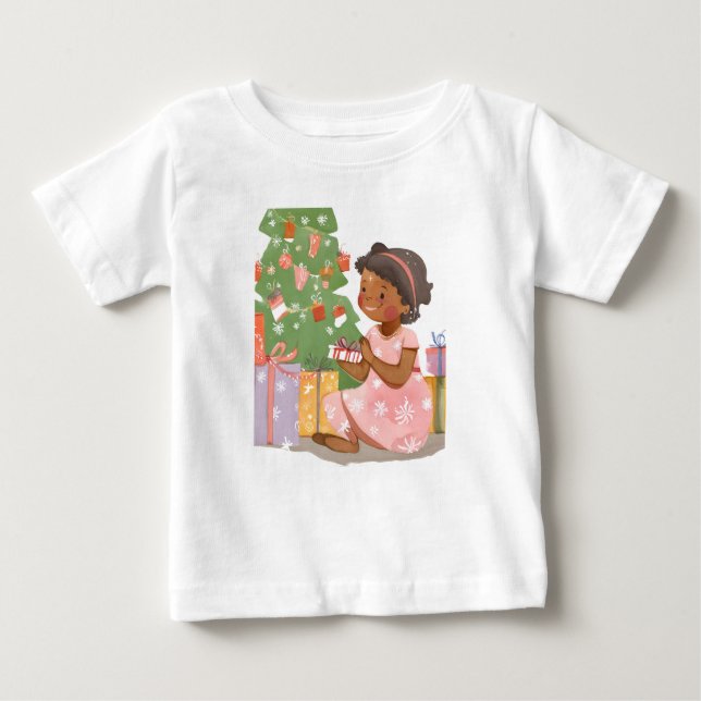 Ein indisches Glas, das Geschenke öffnet Baby T-shirt (Vorderseite)