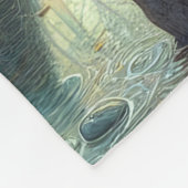 Ein indisches Indianermädchen und ein Wolf an eine Fleecedecke (Ecke)