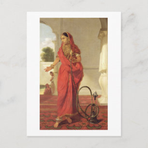 Ein indisches Tanzmädchen mit einer Hookah, 1772 ( Postkarte