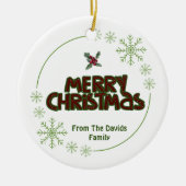 Ein individualisierbares frommes Weihnachten Keramik Ornament (Vorne)