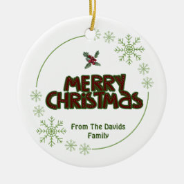 Ein individualisierbares frommes Weihnachten Keramik Ornament