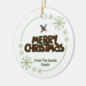 Ein individualisierbares frommes Weihnachten Keramik Ornament (Links)