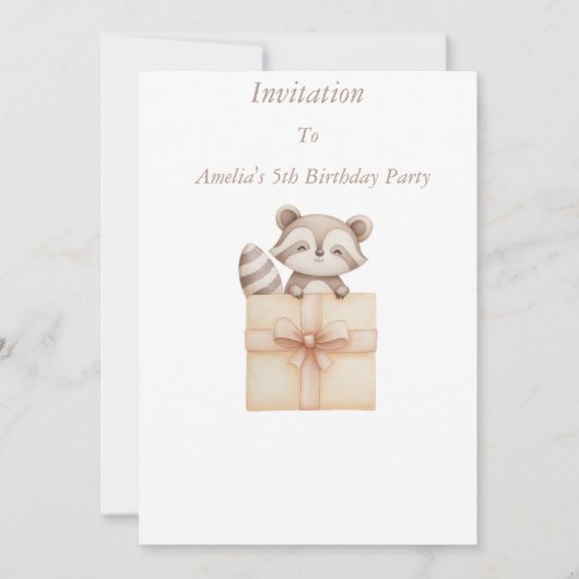 Ein individualisierbares Niedliches und elegantes  Einladung (Vorderseite)