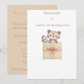 Ein individualisierbares Niedliches und elegantes  Einladung (Vorne/Hinten)