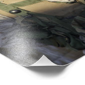 Ein Infanterie-Scout zielt auf seine Waffe Fotodruck (Ecke)