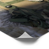 Ein Infanterie-Scout zielt auf seine Waffe Poster (Ecke)