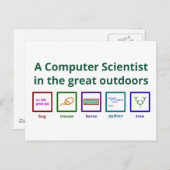 Ein Informatiker im Freien Postkarte (Vorne/Hinten)