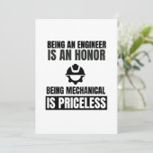 Ein Ingenieur zu sein ist eine Ehre, mechanisch zu Ankündigung (Stehend Vorderseite)