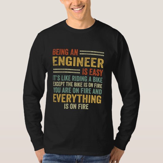 Ein Ingenieur zu sein ist einfach, wie ein Fahrrad T-Shirt (Vorderseite)