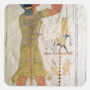 Ein Inmutef-Priester macht ein Angebot Quadratischer Aufkleber