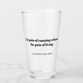 Ein inspirierendes Zitat für Läufer Glas