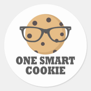 Ein intelligentes Cookie Runder Aufkleber