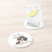 Ein intelligentes Puppy Sandstein Untersetzer (Seite)