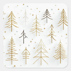 ein interessanter Baum-Sticker Quadratischer Aufkleber