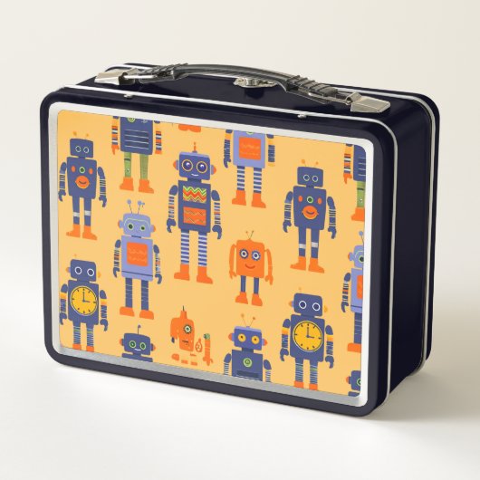 ein interessanter Roboter Metall Brotdose (Rückseite)