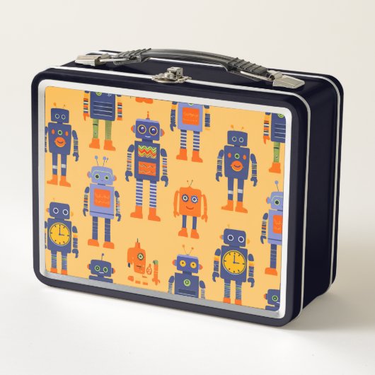 ein interessanter Roboter Metall Brotdose (Vorderseite)