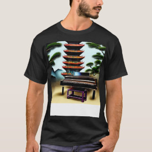 Ein interessantes Piano vor einer Pagode T-Shirt