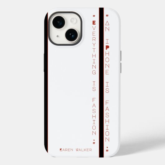 "Ein iPhone is fashion", Apple iPhone 14 Case (Rückseite)