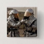 Ein irakischer Feuerwehrmann Button (Vorderseite)