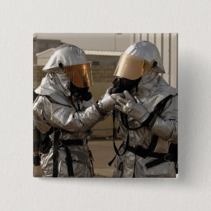 Ein irakischer Feuerwehrmann Button