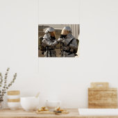 Ein irakischer Feuerwehrmann Poster (Küche)