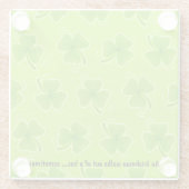 Ein Ire geht aus einem Bar raus, manchmal Kleeblat Glasuntersetzer (Rückseite)