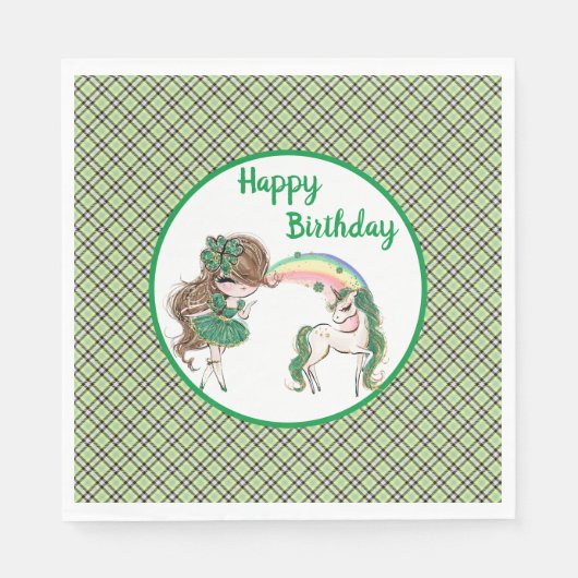 Ein irischer Geburtstag Serviette (Vorderseite)