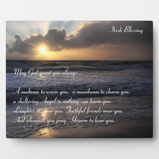 Ein irischer Segen Fotoplatte (Vorderseite)