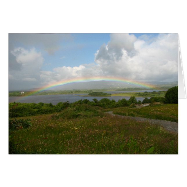 Ein irischer Segen, Regenbogen über See in Irland (Vorderseite (Horizontal))
