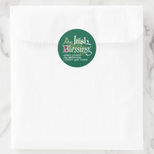 Ein irischer Segen Runder Aufkleber (Tasche)