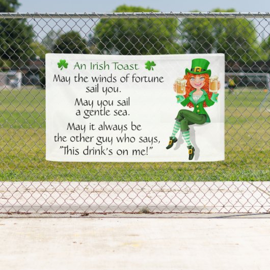 Ein irischer Toast Banner (Insitu)