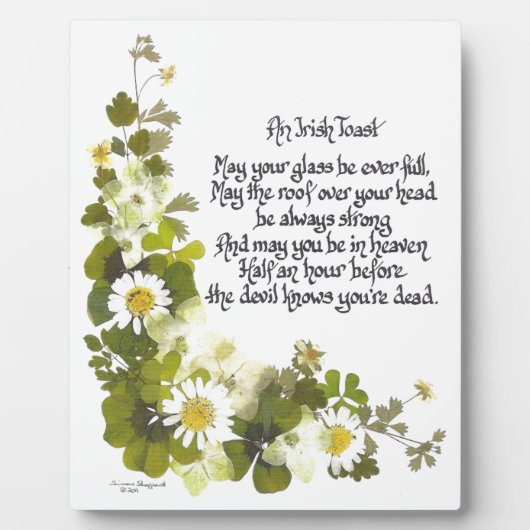 Ein irischer Toast Fotoplatte (Vorderseite)