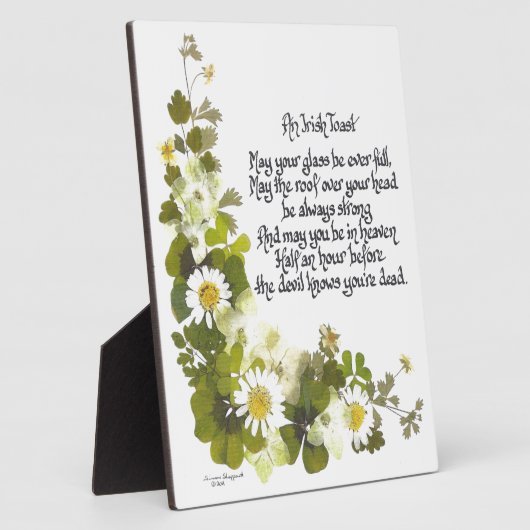 Ein irischer Toast Fotoplatte (Seite)