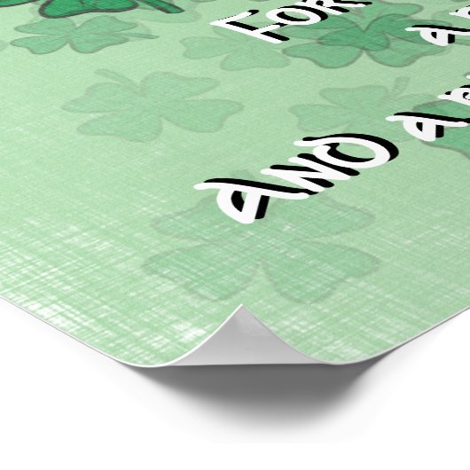 Ein irisches Gebet - jede Träne - ein Lächeln Poster (Ecke)