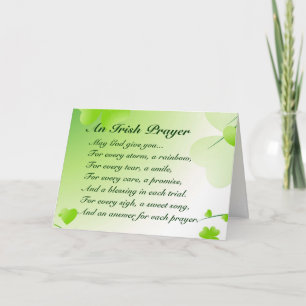 Ein irisches Gebet - St Patrick's Card Karte