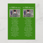 Ein irisches Segen-Lesezeichen Postkarte (Vorderseite)