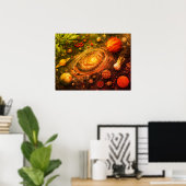 Ein isoliertes Leben in einer Goldfischschale an e Poster (Heimbüro)