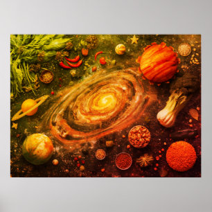 Ein isoliertes Leben in einer Goldfischschale an e Poster
