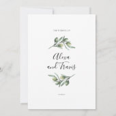 Ein italienischer Garten für Hochzeitsfeiern Einladung (Rückseite)