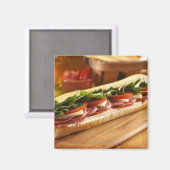 Ein italienisches Untersandwich mit 2 Magnet (Vorderseite/Rückseite)