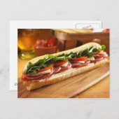 Ein italienisches Untersandwich mit 2 Postkarte (Vorne/Hinten)