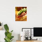 Ein italienisches Untersandwich mit Poster (Heimbüro)