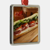 Ein italienisches Vorsandwich mit 2 Silbernes Ornament (Rechts)