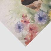 : Ein Jack Russell in Blume Decoupage Seidenpapier (Detail)