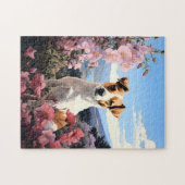 Ein Jack Russell Terriers Blumenhaven Puzzle (Horizontal)